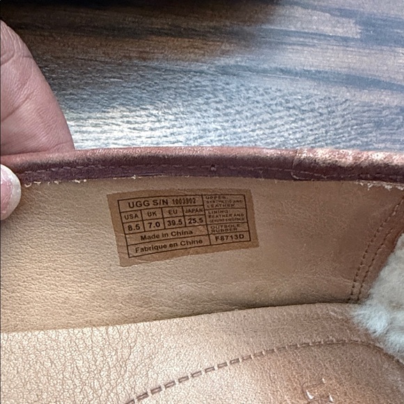 UGG sparkle ballet flats shoes brown glitter. Size 8.5 - Picture 6 of 6